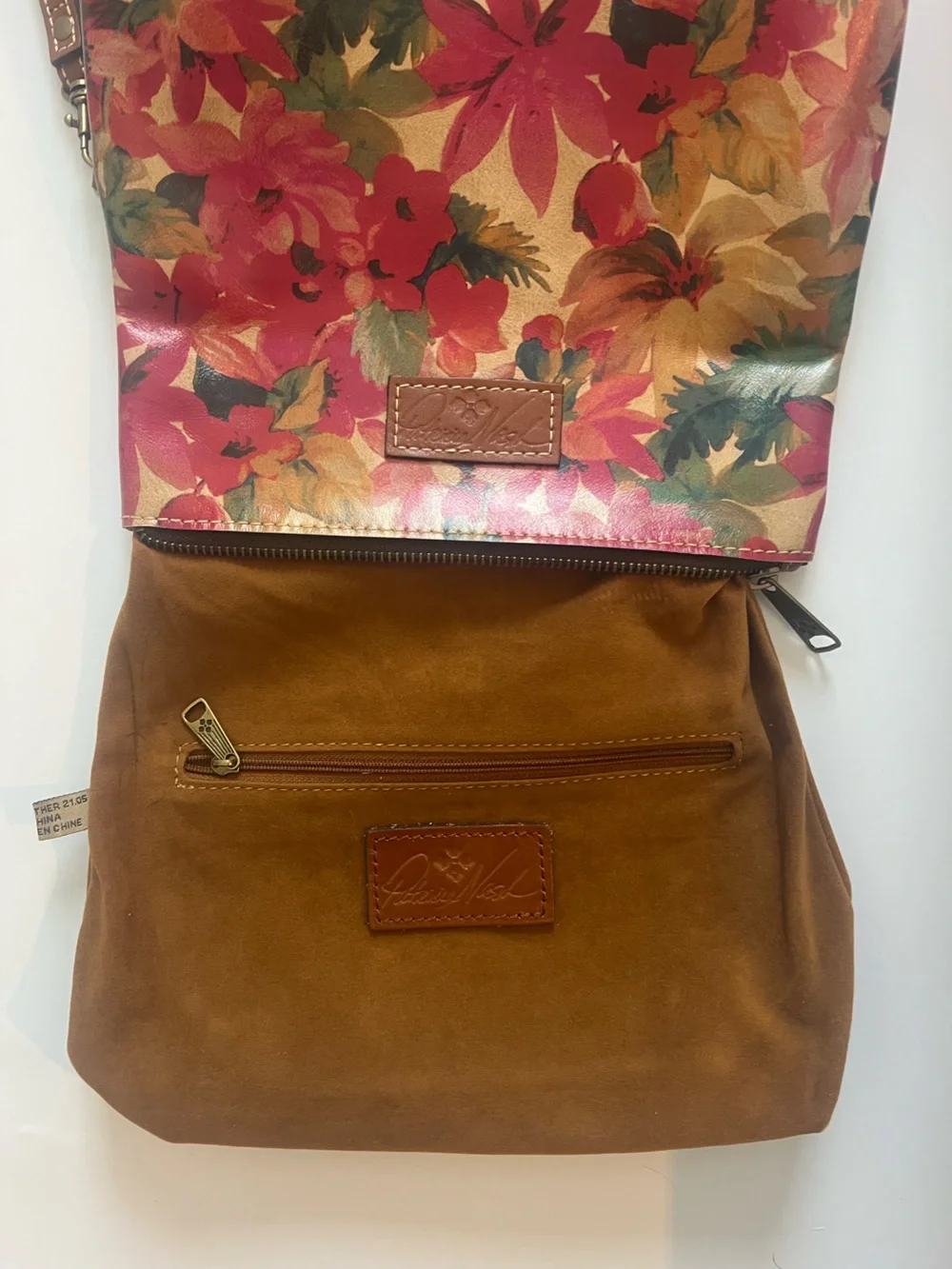 Patricia Nash Vintage Valarie Floral Fold Over Leather Wristlet Clutch Handbag - Picture 10 of 15